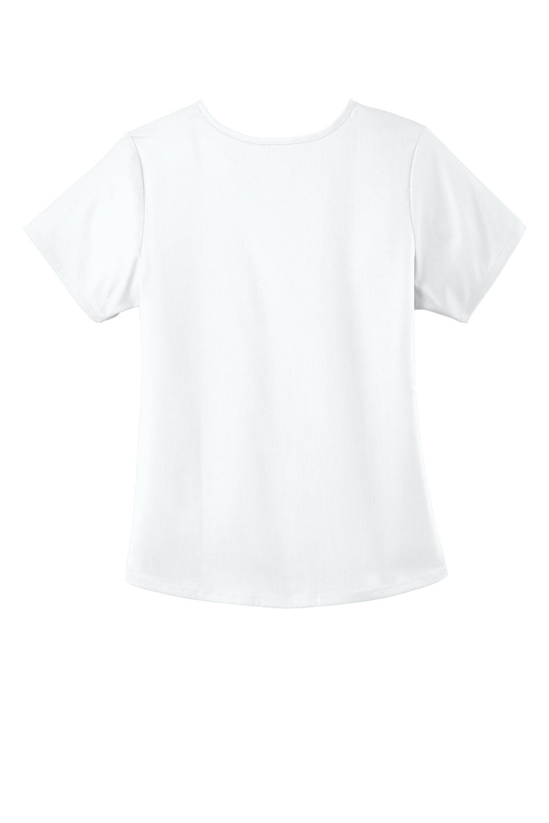 Wink Women's Premiere Flex Mock Wrap Top - White