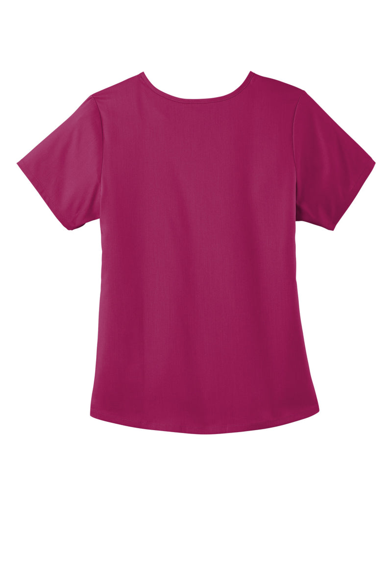 Wink Women's Premiere Flex Mock Wrap Top - Wine