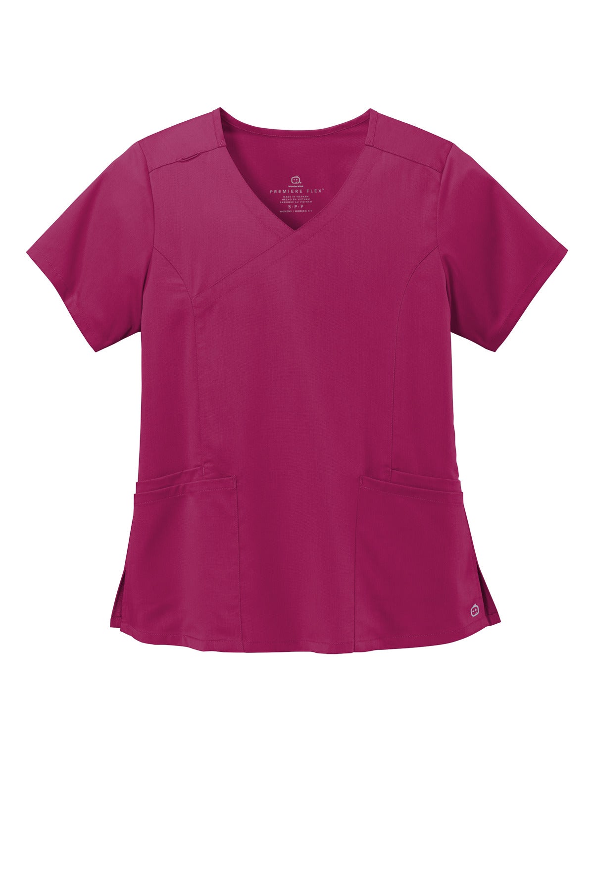 Wink Women's Premiere Flex Mock Wrap Top - Wine