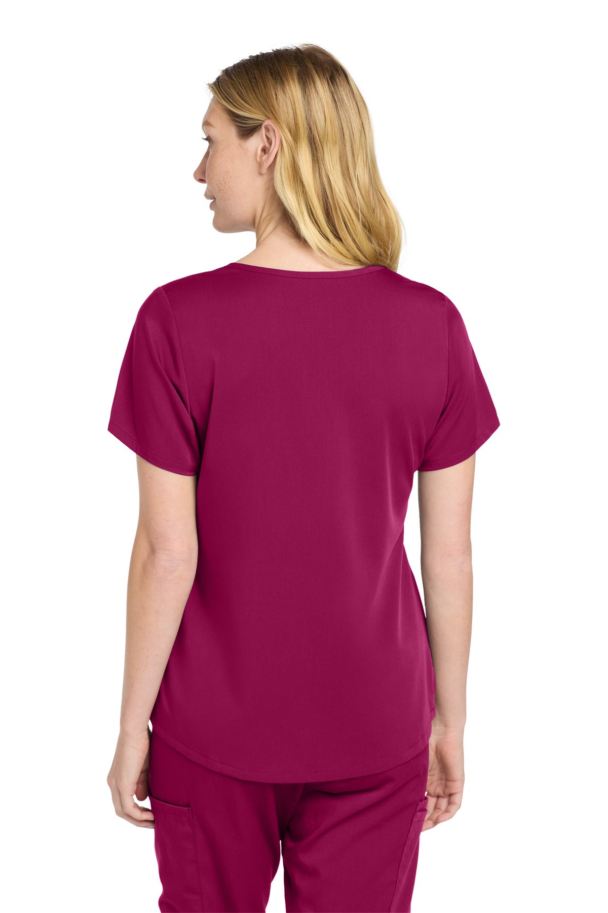 Wink Women's Premiere Flex Mock Wrap Top - Wine