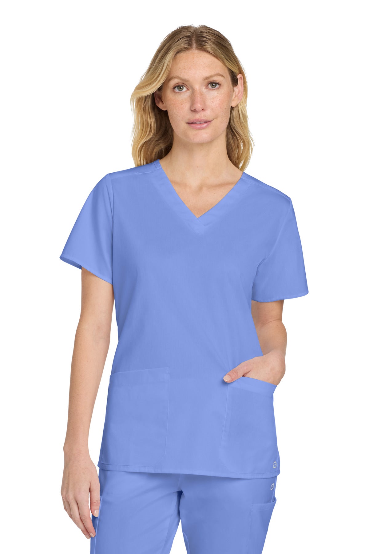 Wink Women's WorkFlex V-Neck Top - Ceil Blue