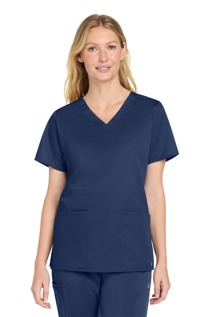 Wink Women's WorkFlex V-Neck Top - Navy