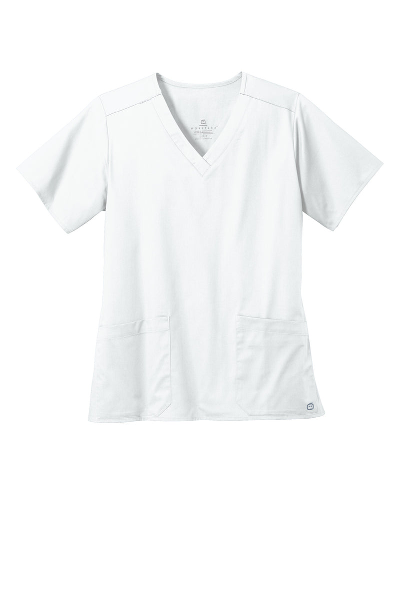 Wink Women's WorkFlex V-Neck Top - White