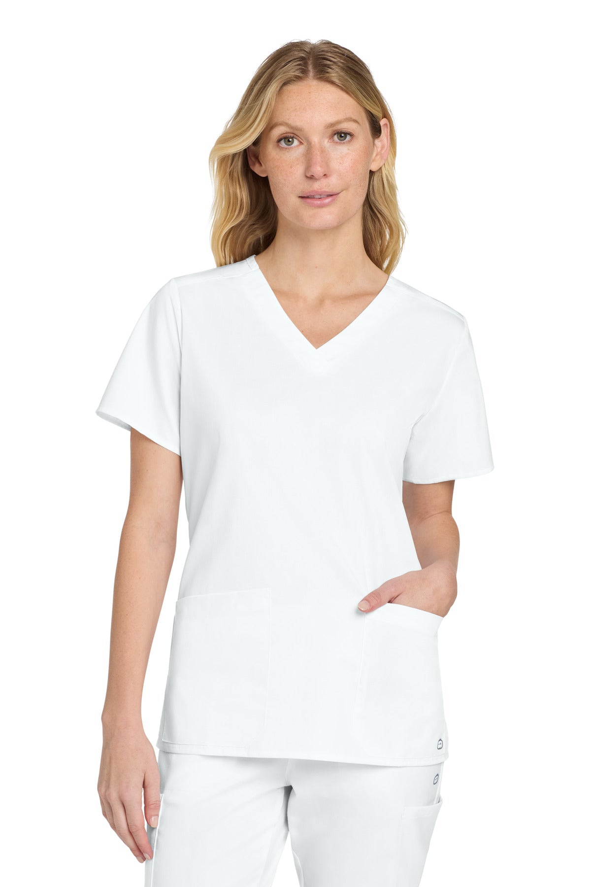 Wink Women's WorkFlex V-Neck Top - White