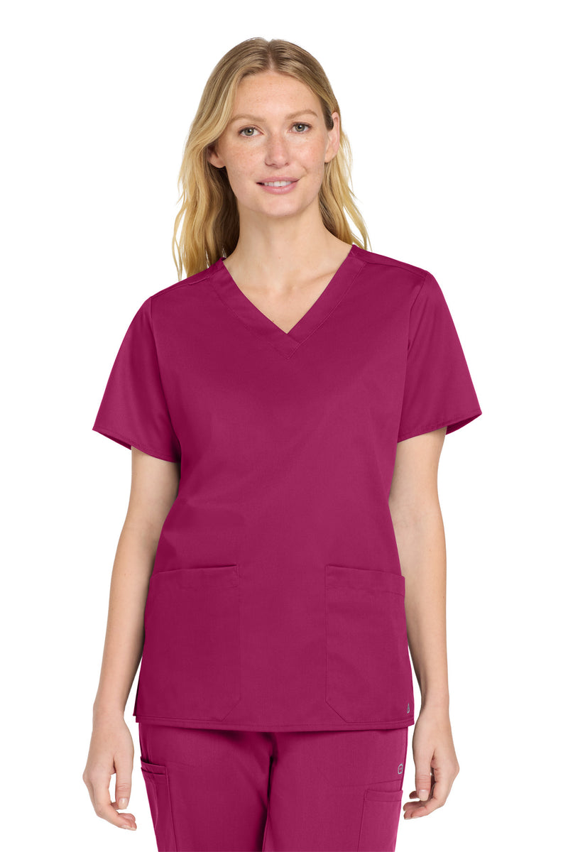 Wink Women's WorkFlex V-Neck Top - Wine