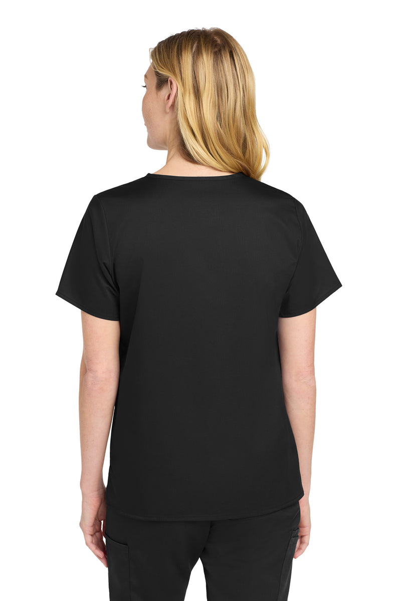 Wink Women's WorkFlex Mock Wrap Top - Black