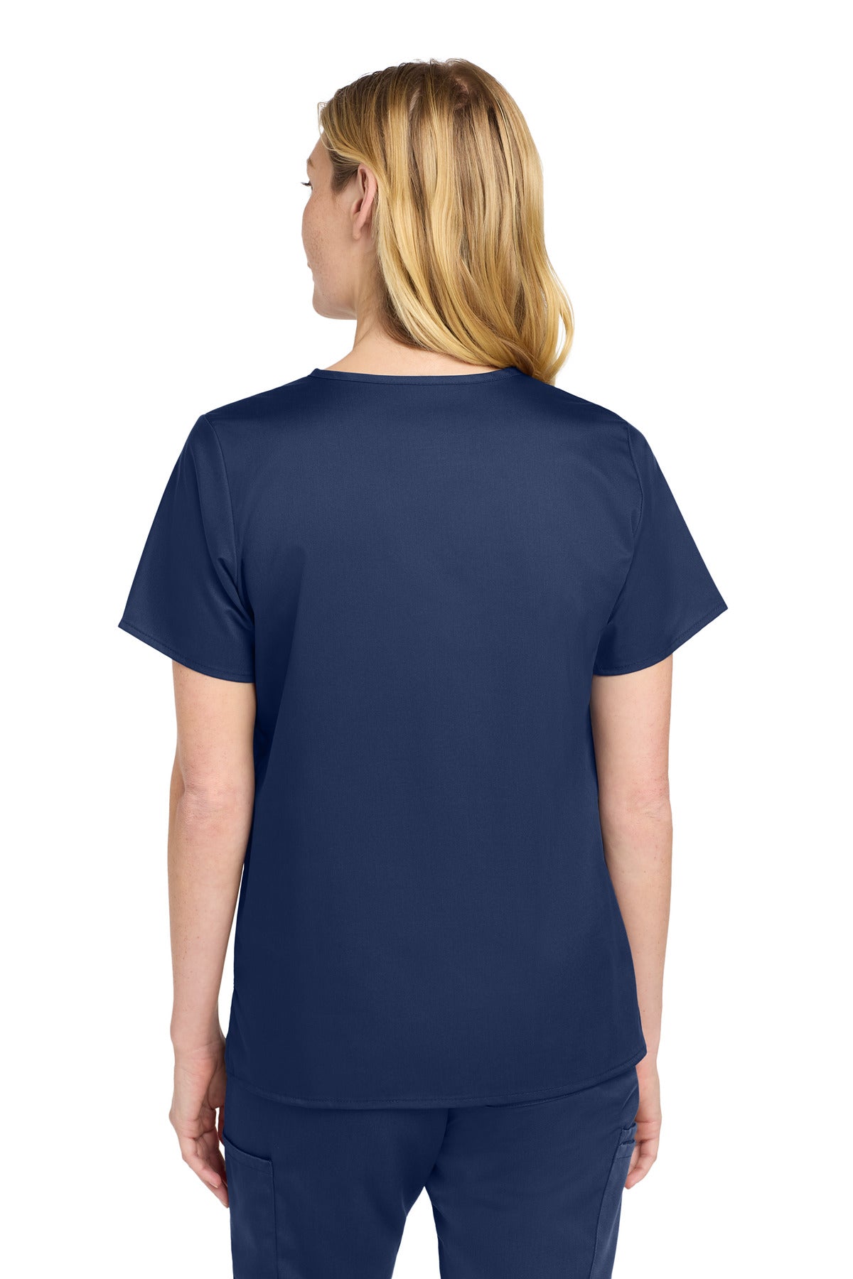Wink Women's WorkFlex Mock Wrap Top - Navy