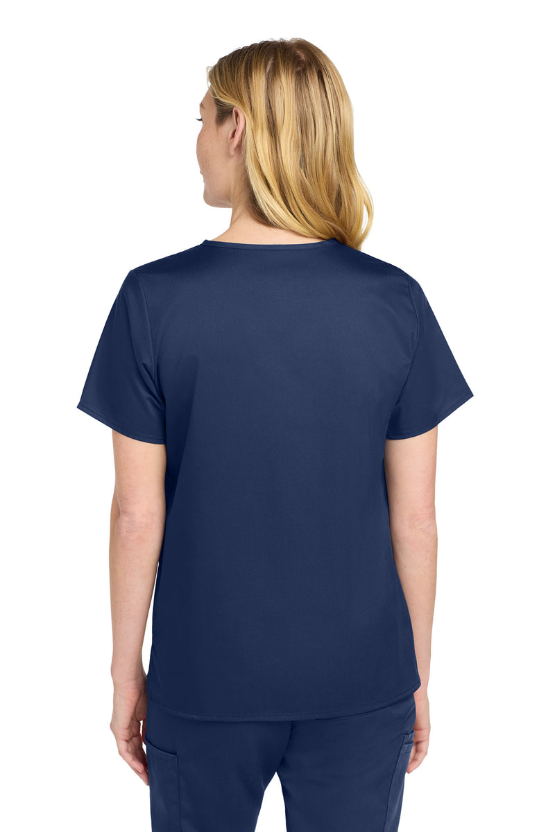 Wink Women's WorkFlex Mock Wrap Top - Navy