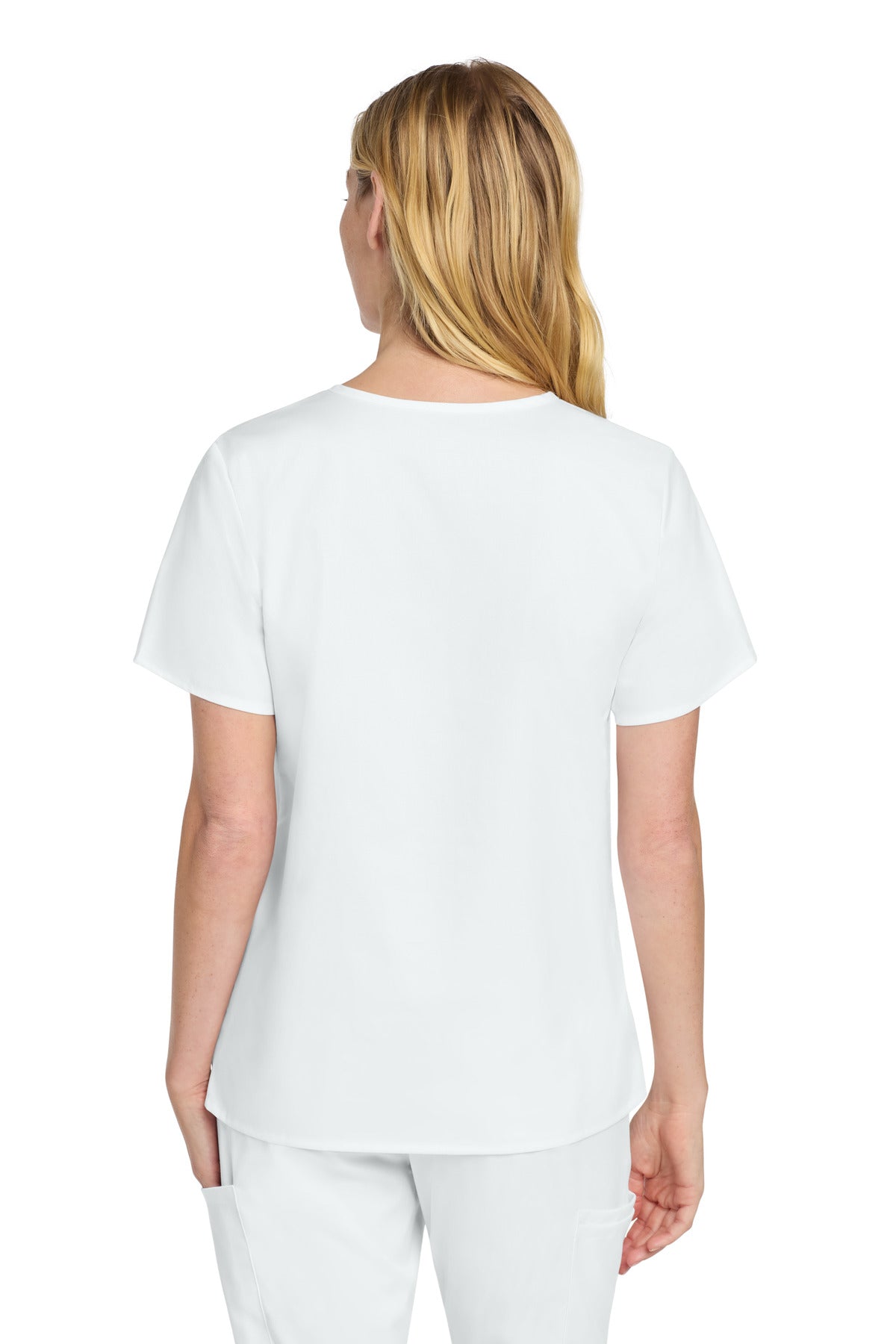 Wink Women's WorkFlex Mock Wrap Top - White