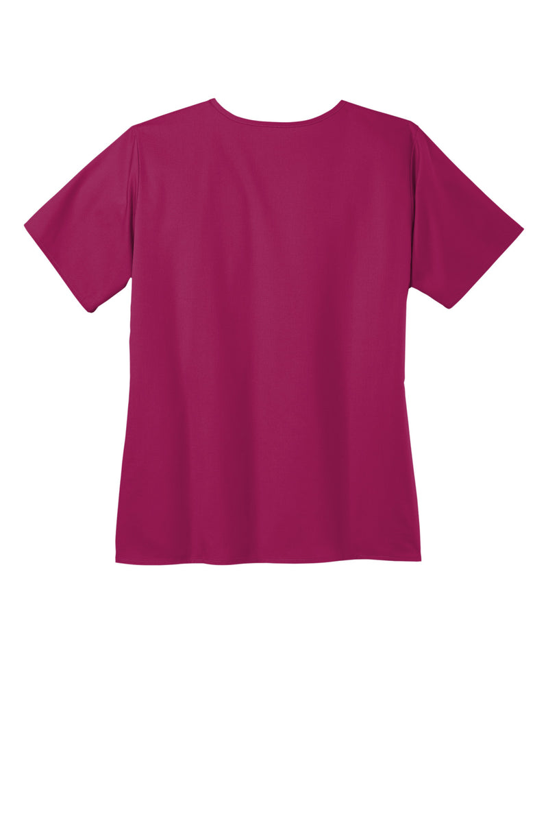 Wink Women's WorkFlex Mock Wrap Top - Wine
