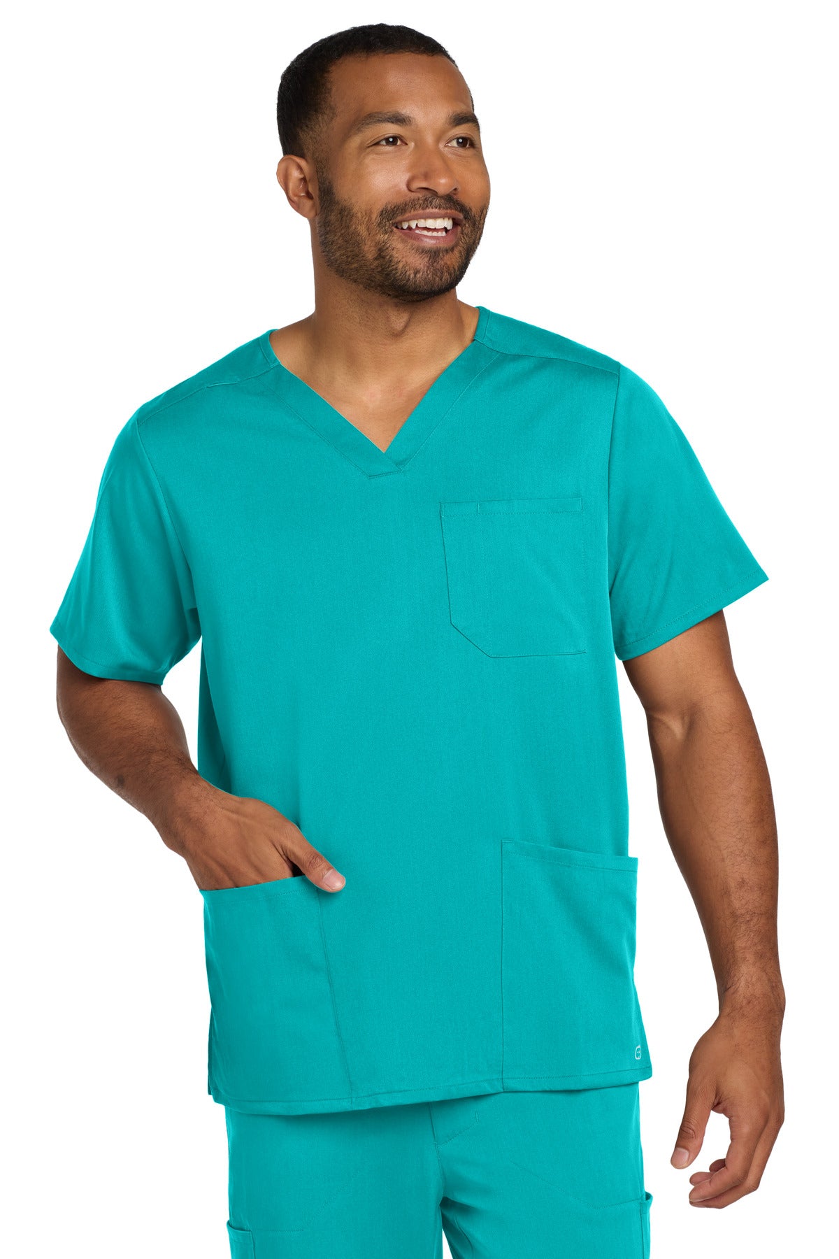 Wink Men's Premiere Flex V-Neck Top - Teal Blue