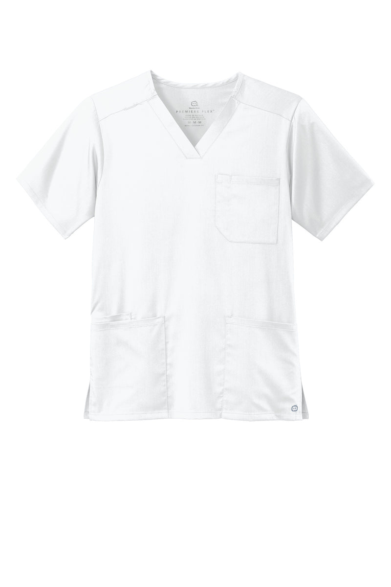 Wink Men's Premiere Flex V-Neck Top - White