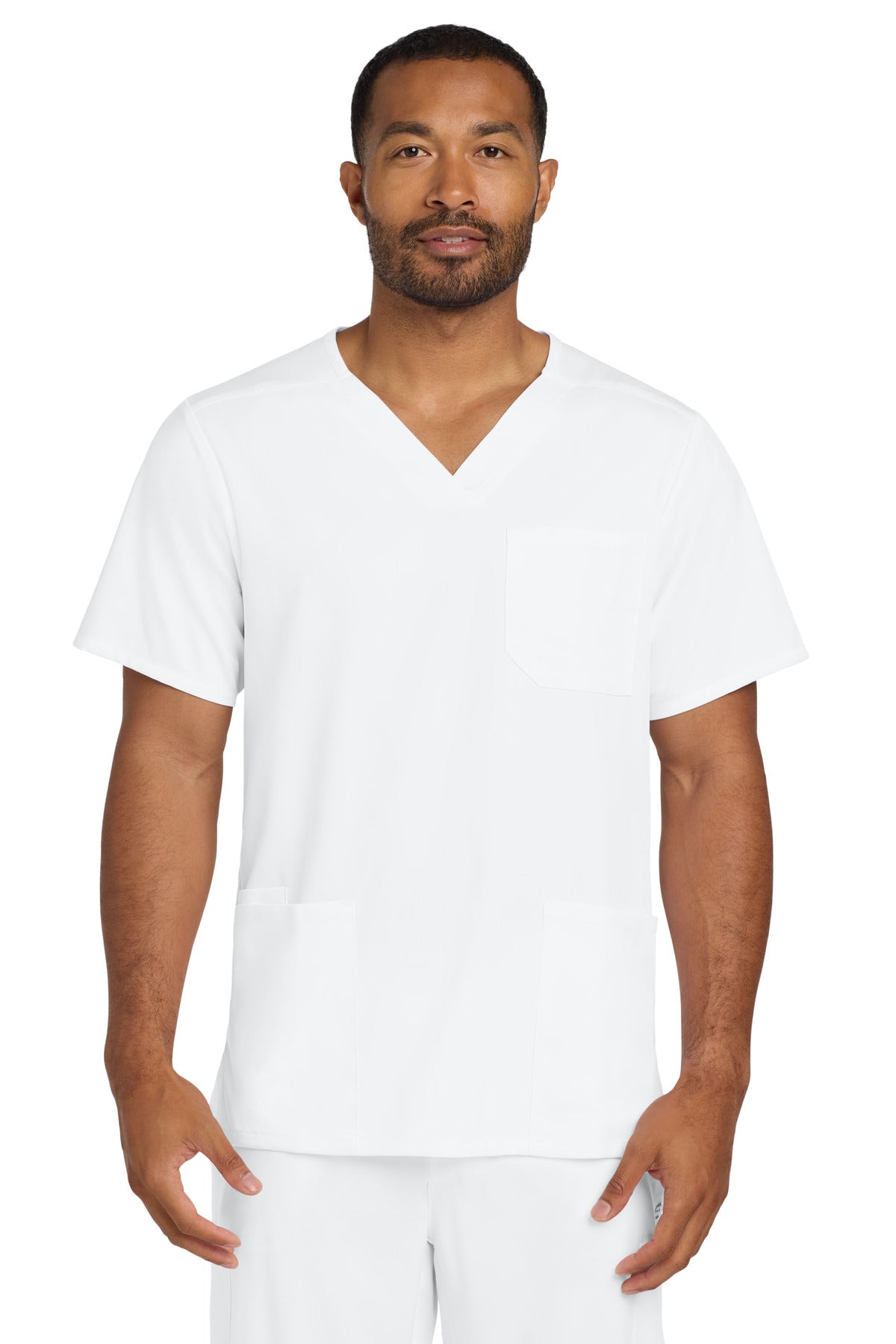 Wink Men's Premiere Flex V-Neck Top - White