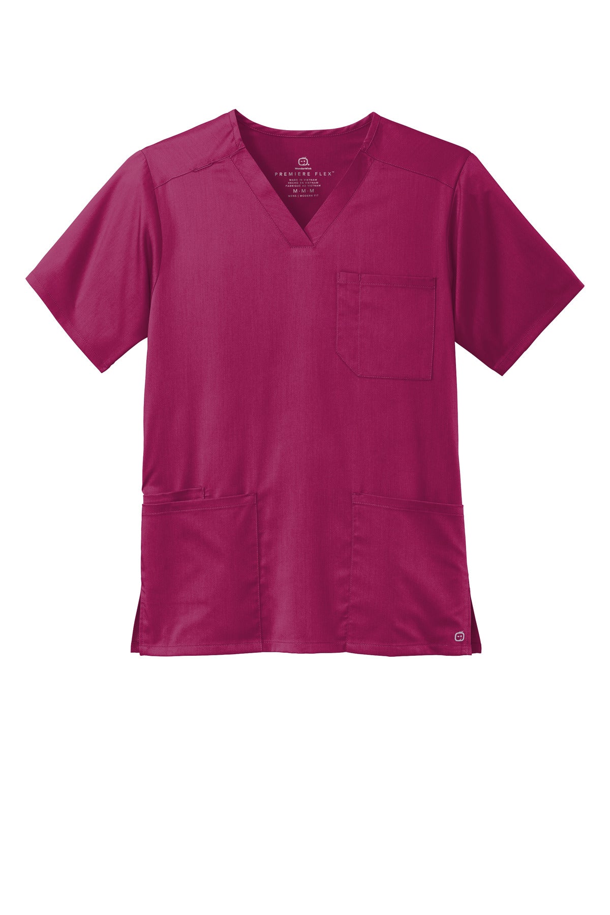 Wink Men's Premiere Flex V-Neck Top - Wine