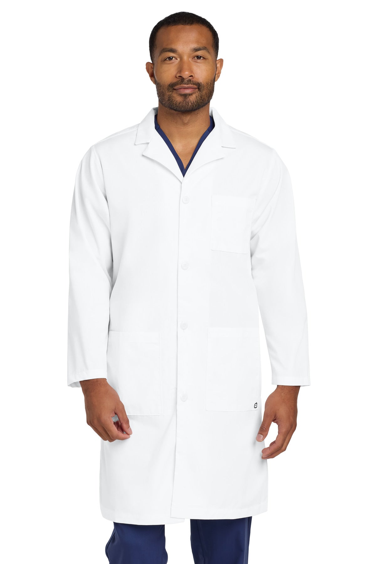 Wink Men's Long Lab Coat - White