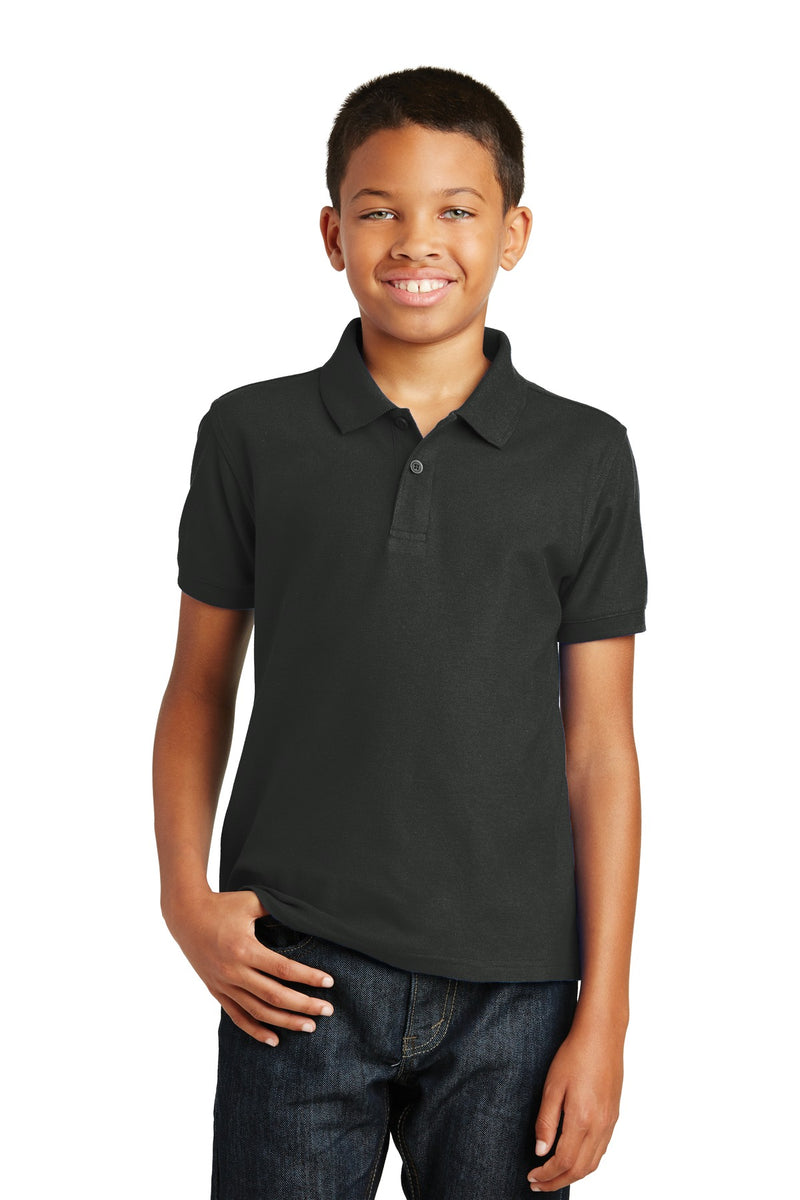 Port Authority Youth Core Classic Pique Polo - Deep Black