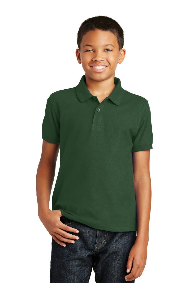 Port Authority Youth Core Classic Pique Polo - Deep Forest Green