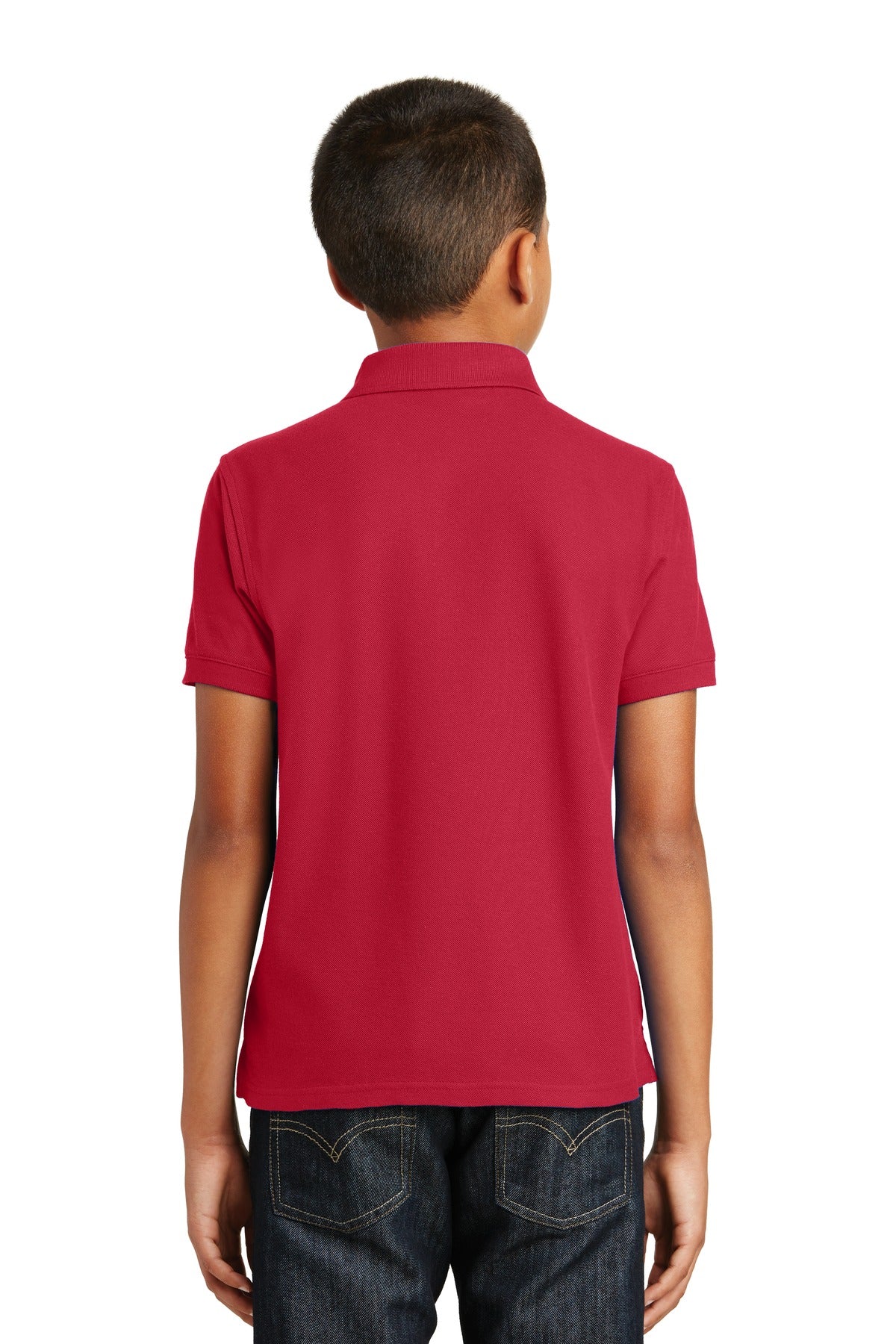 Port Authority Youth Core Classic Pique Polo - Rich Red