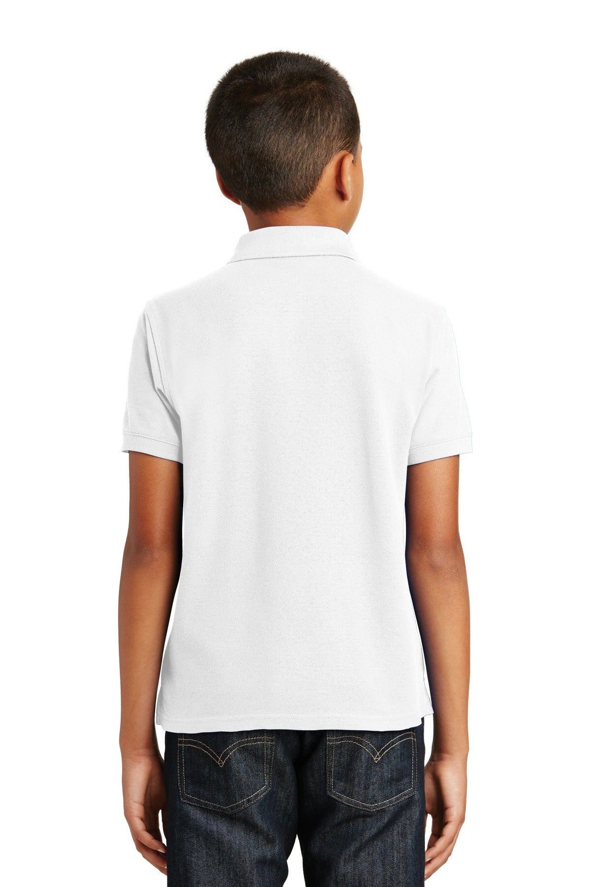 Port Authority Youth Core Classic Pique Polo - White