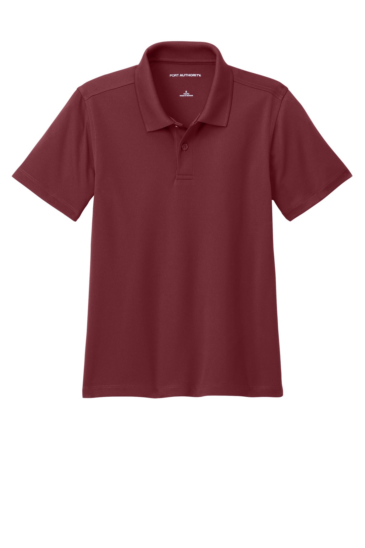 Port Authority Youth Dry Zone UV Micro-Mesh Polo - Burgundy