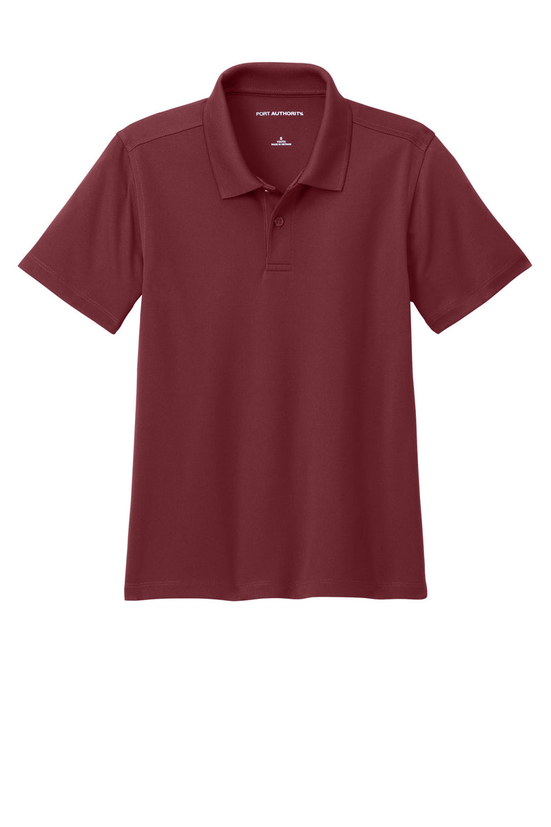 Port Authority Youth Dry Zone UV Micro-Mesh Polo - Burgundy