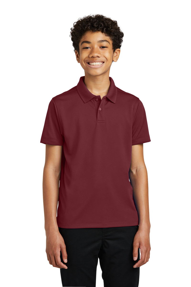 Port Authority Youth Dry Zone UV Micro-Mesh Polo - Burgundy