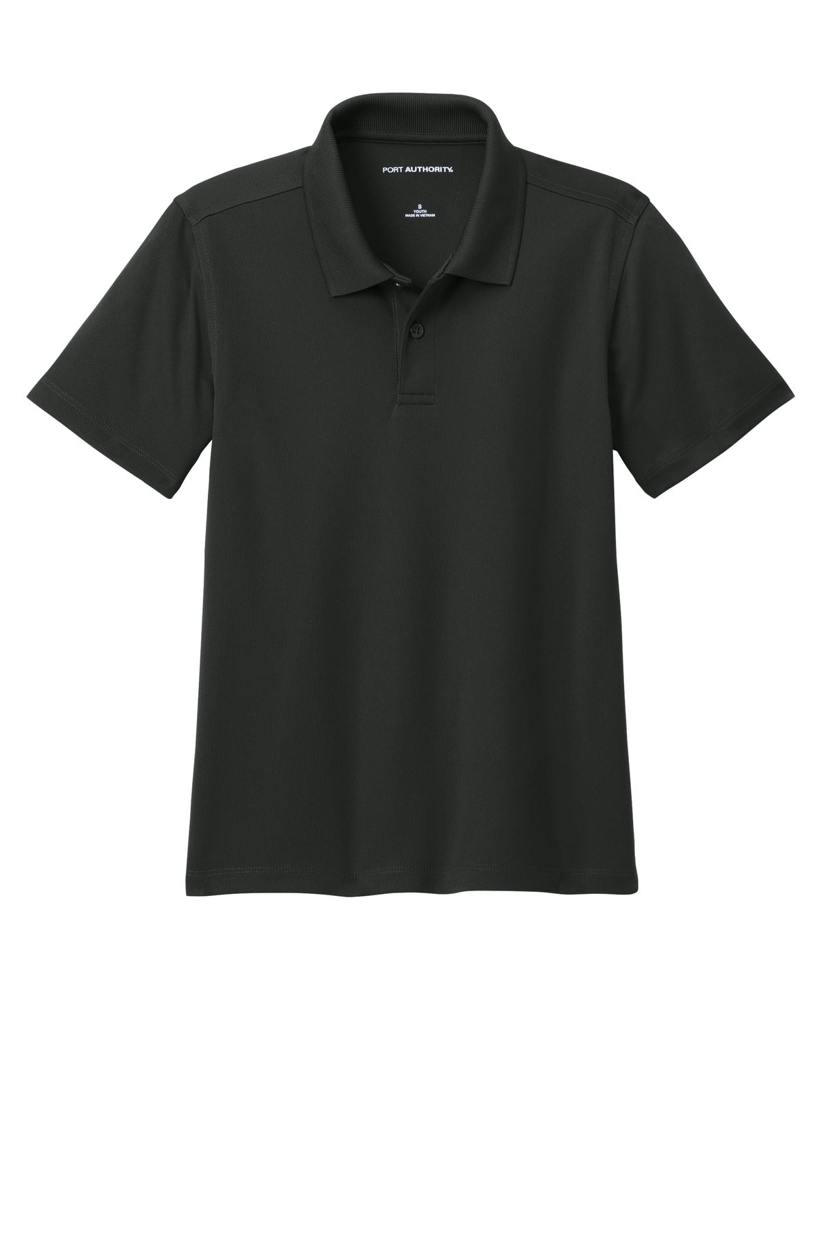 Port Authority Youth Dry Zone UV Micro-Mesh Polo - Deep Black