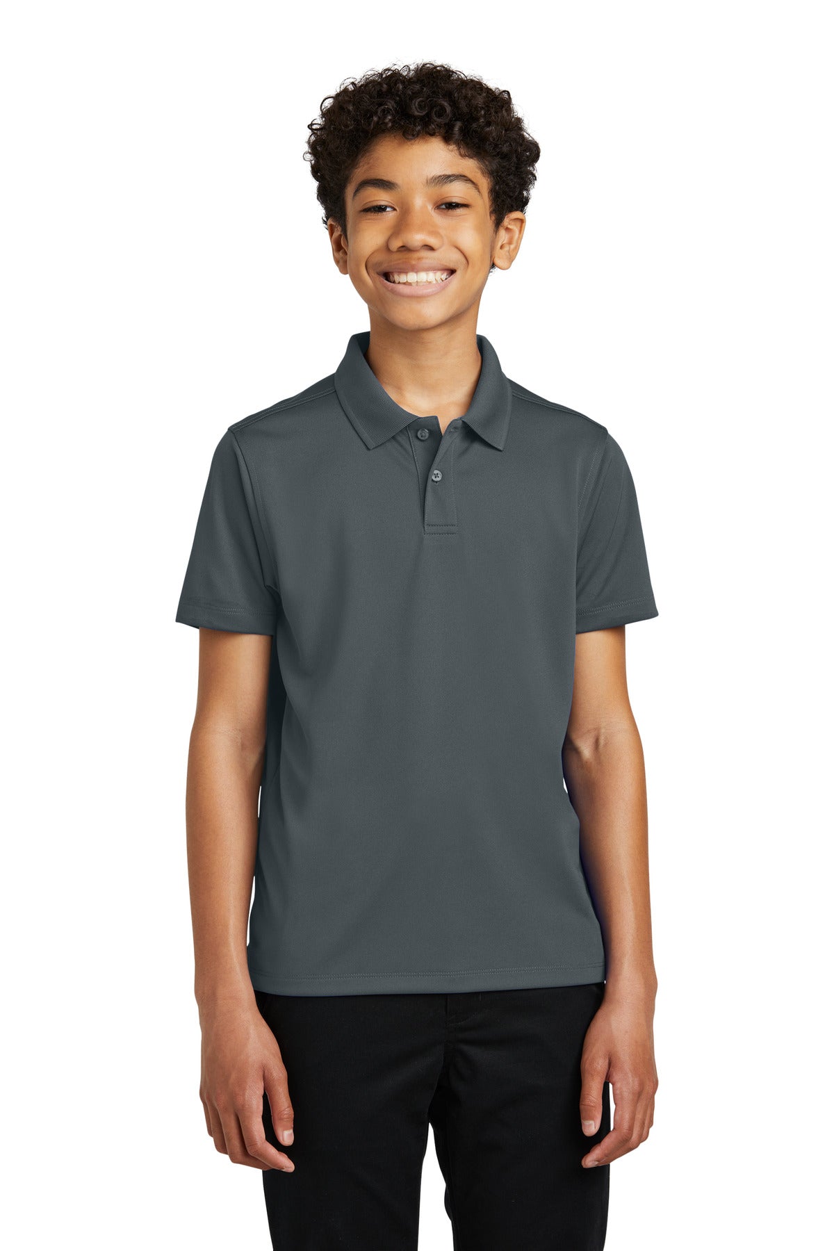 Port Authority Youth Dry Zone UV Micro-Mesh Polo - Graphite