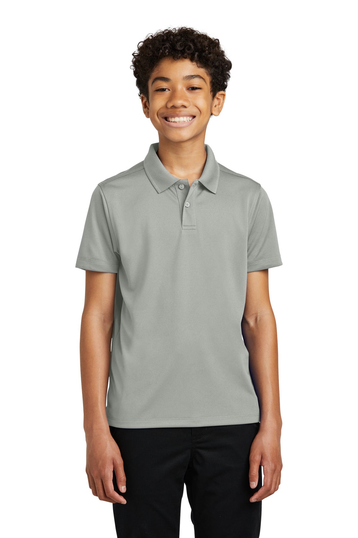 Port Authority Youth Dry Zone UV Micro-Mesh Polo - Gusty Grey