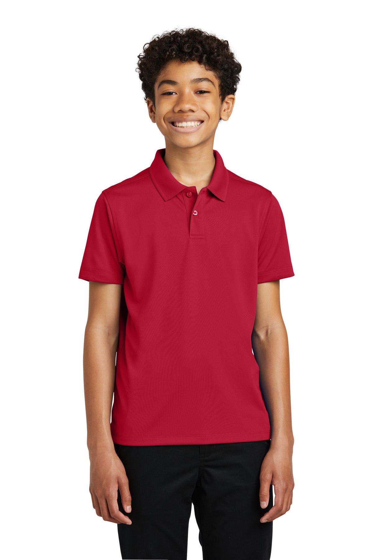 Port Authority Youth Dry Zone UV Micro-Mesh Polo - Rich Red