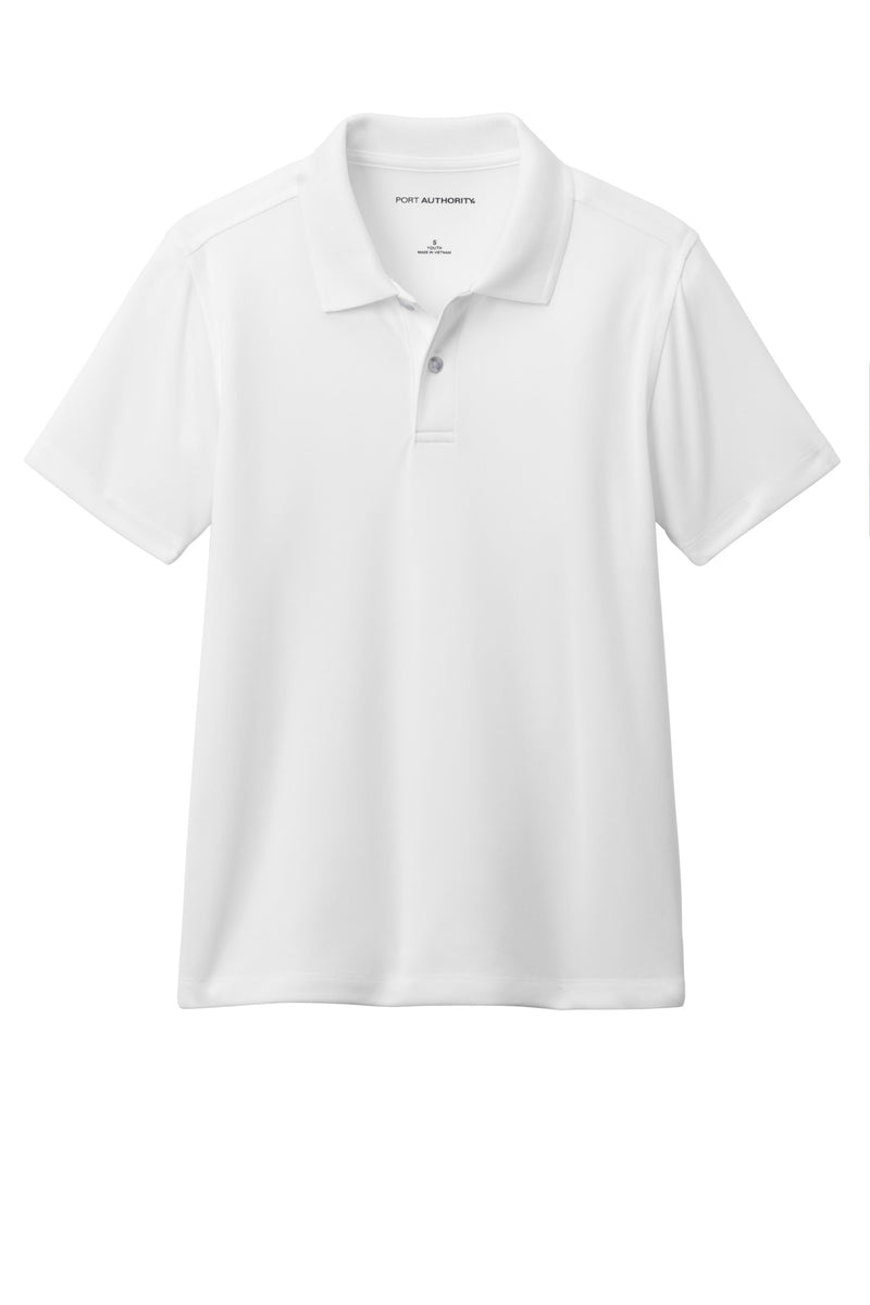Port Authority Youth Dry Zone UV Micro-Mesh Polo - White