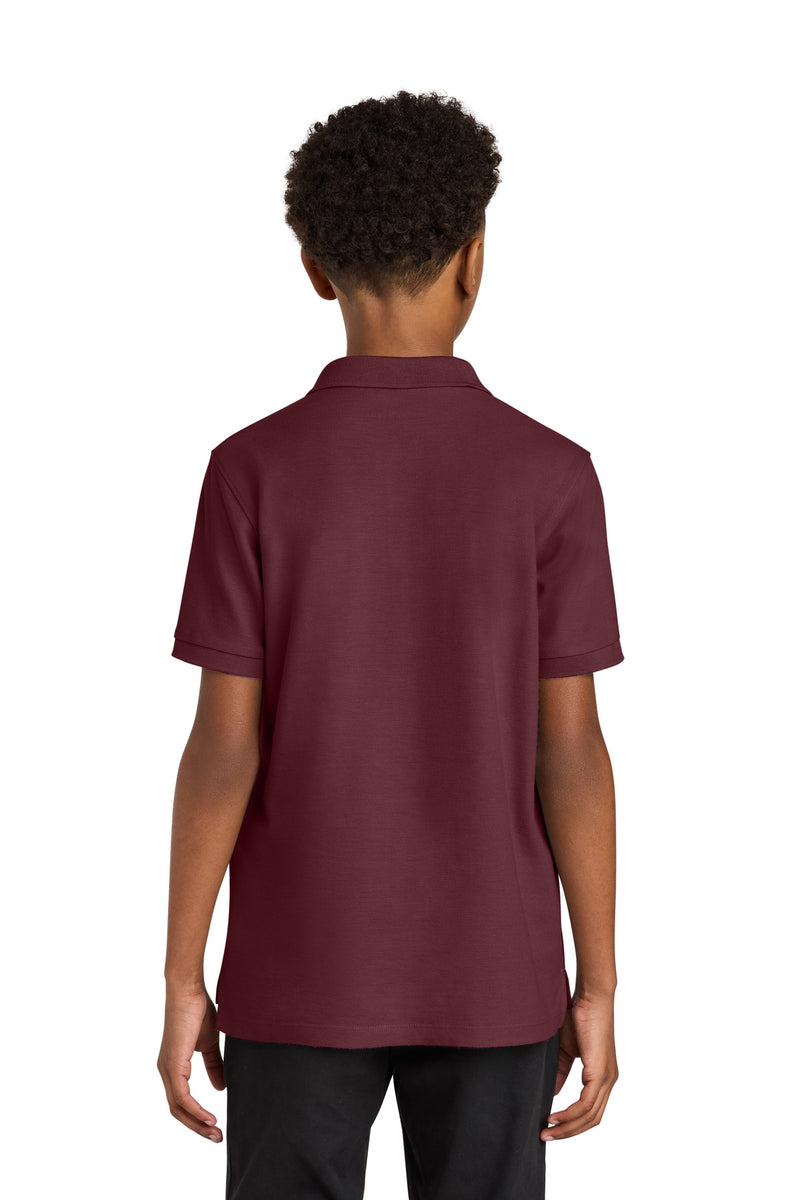 Port Authority Youth Wearever Signature Pique Polo - Burgundy