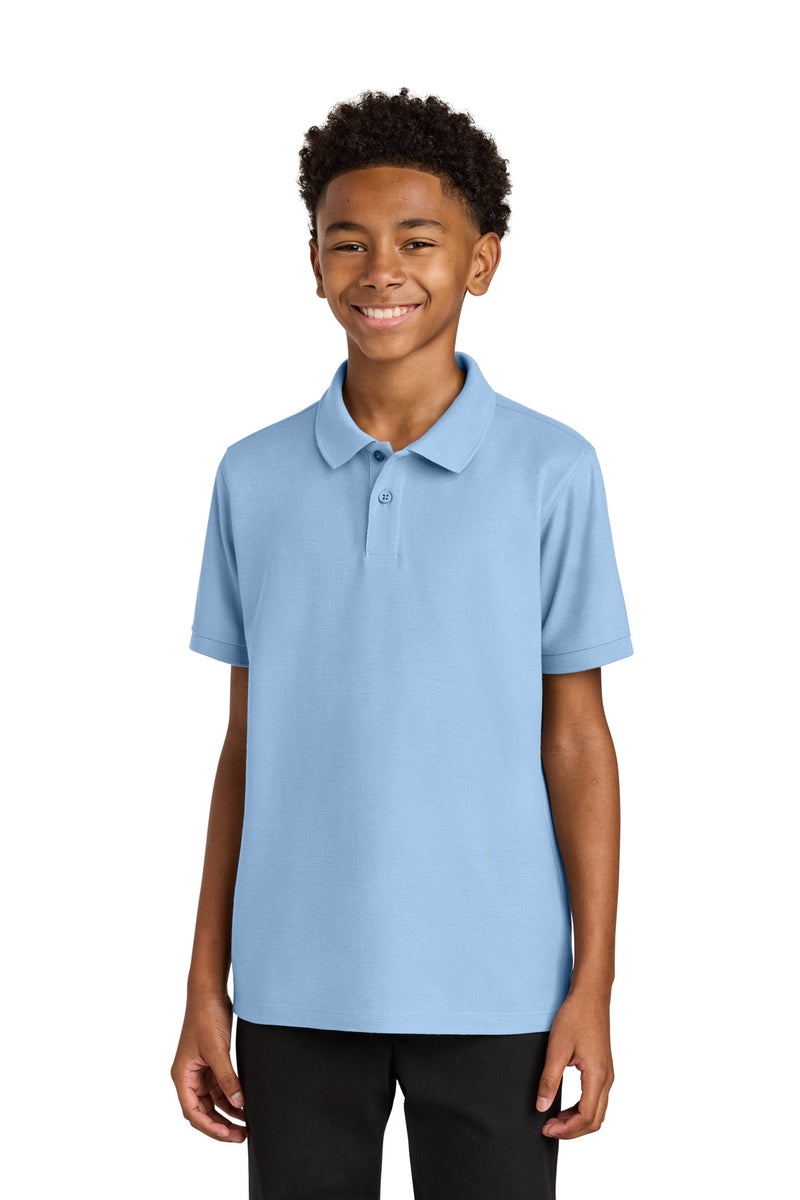 Port Authority Youth Wearever Signature Pique Polo - Cloud Blue