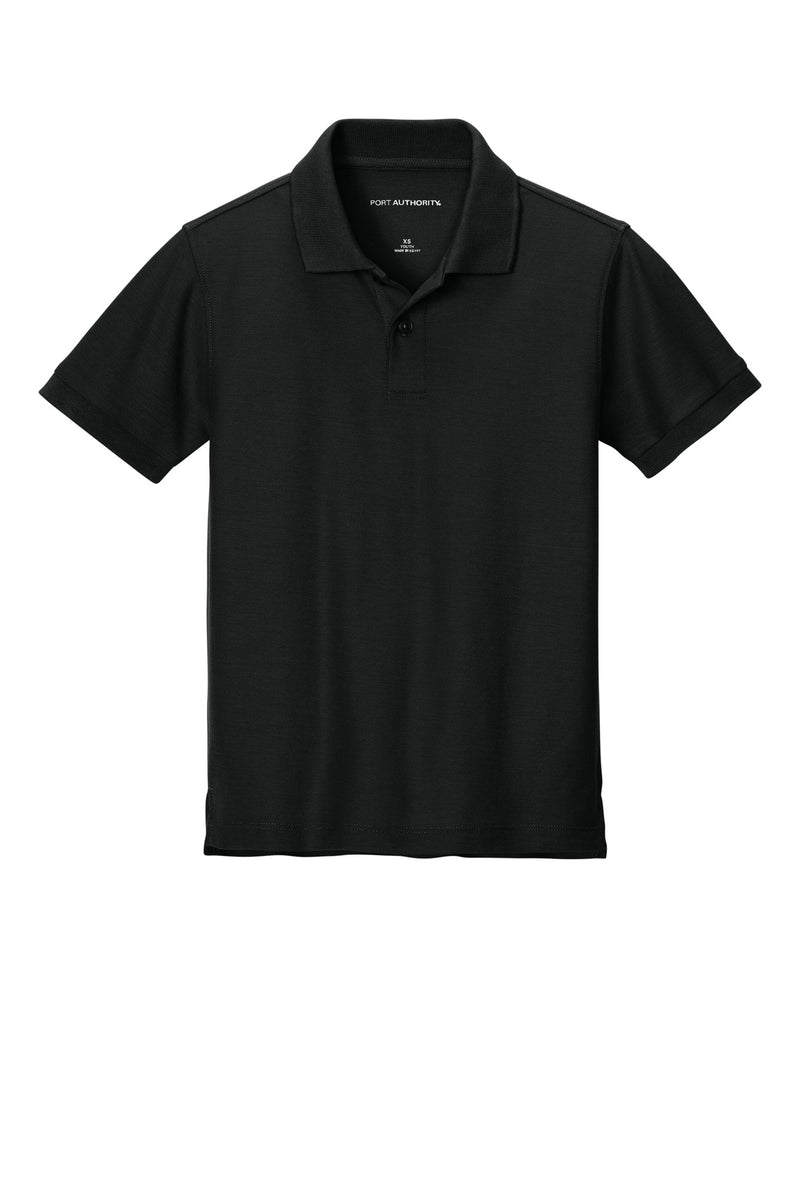 Port Authority Youth Wearever Signature Pique Polo - Deep Black