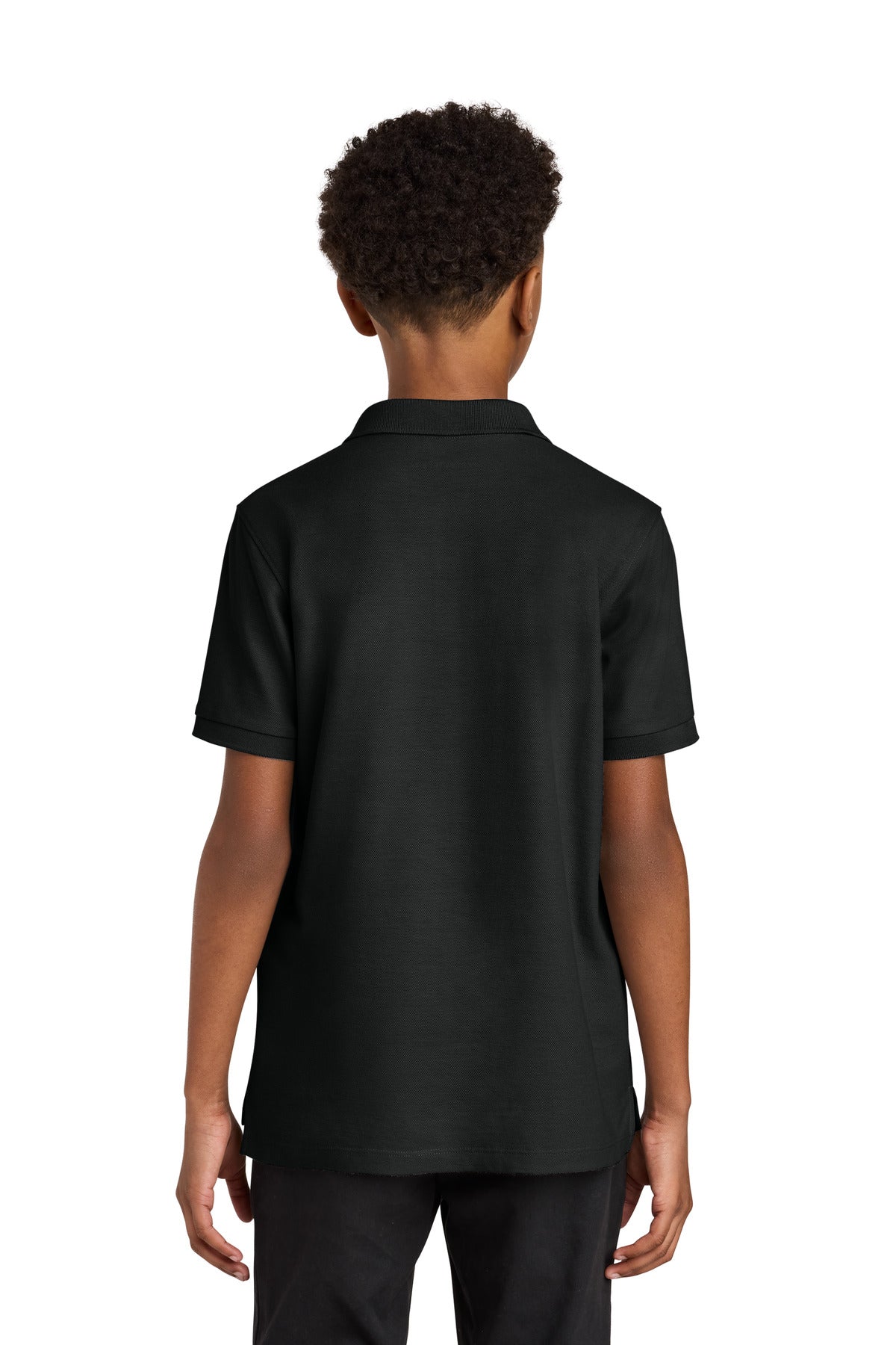 Port Authority Youth Wearever Signature Pique Polo - Deep Black