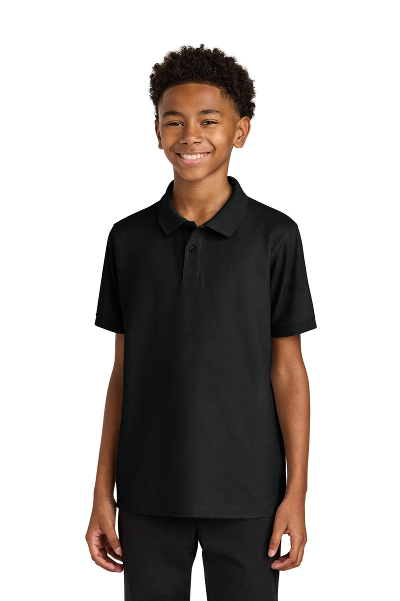Port Authority Youth Wearever Signature Pique Polo - Deep Black