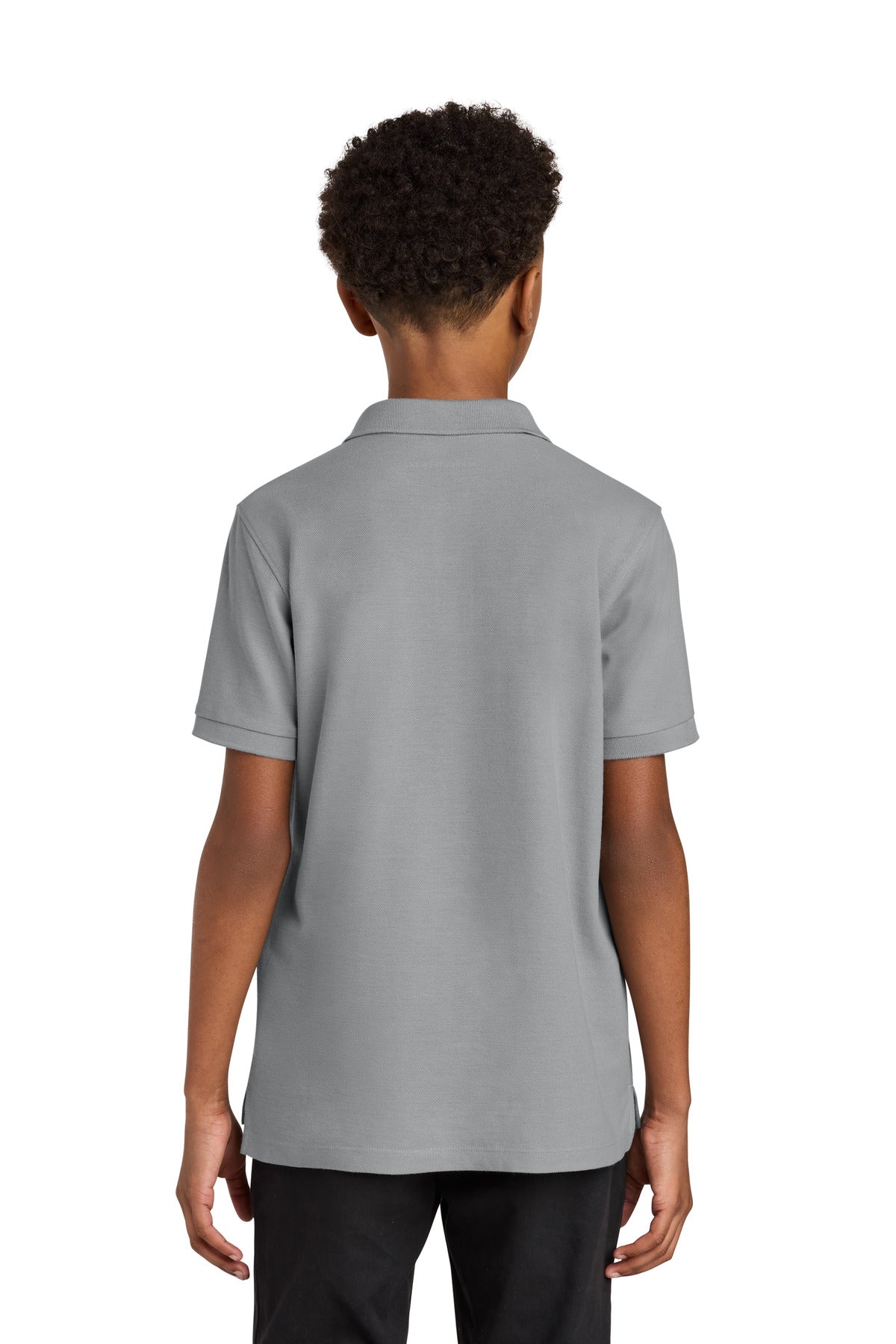 Port Authority Youth Wearever Signature Pique Polo - Gusty Grey