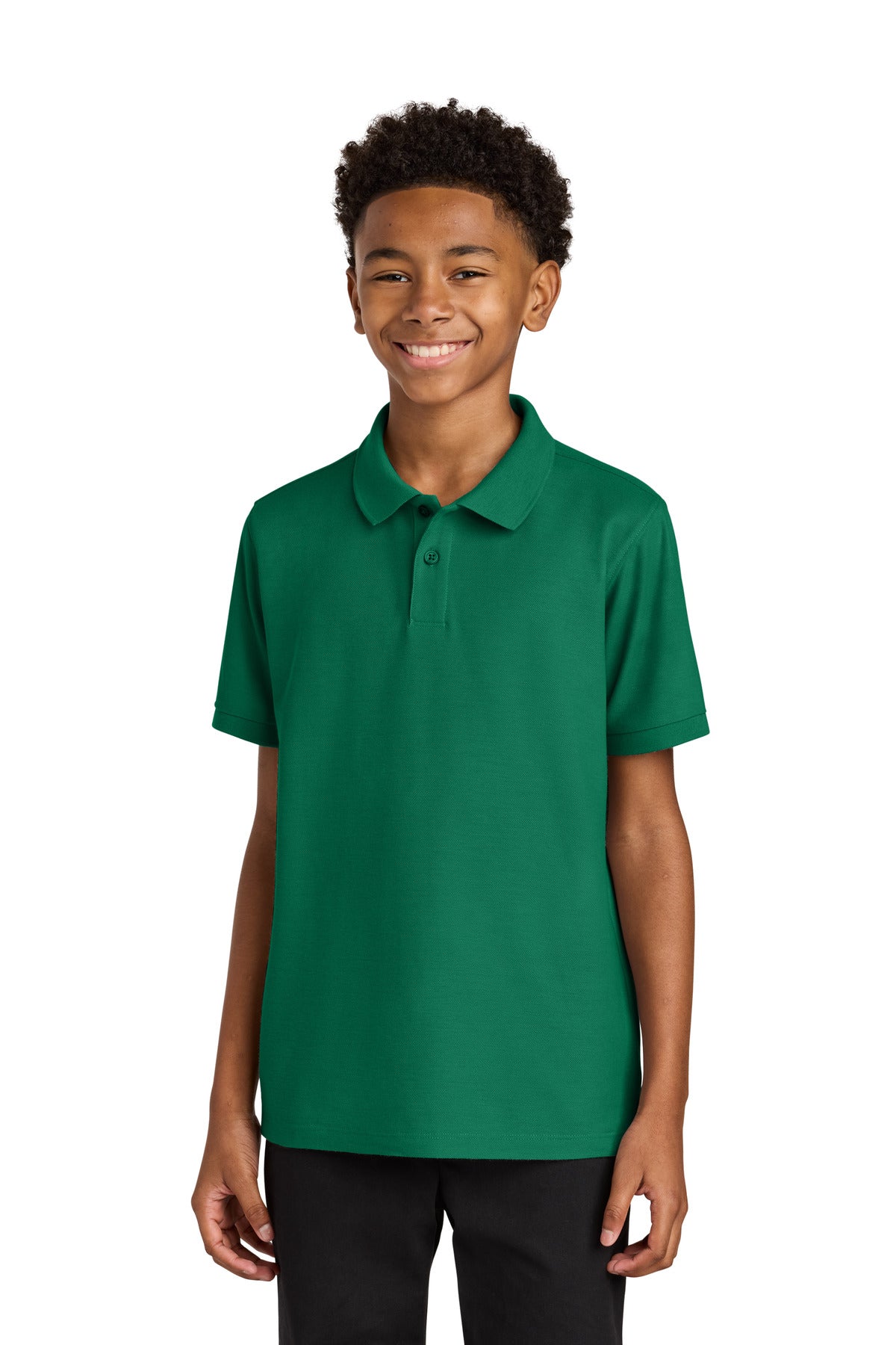 Port Authority Youth Wearever Signature Pique Polo - Kelly Green