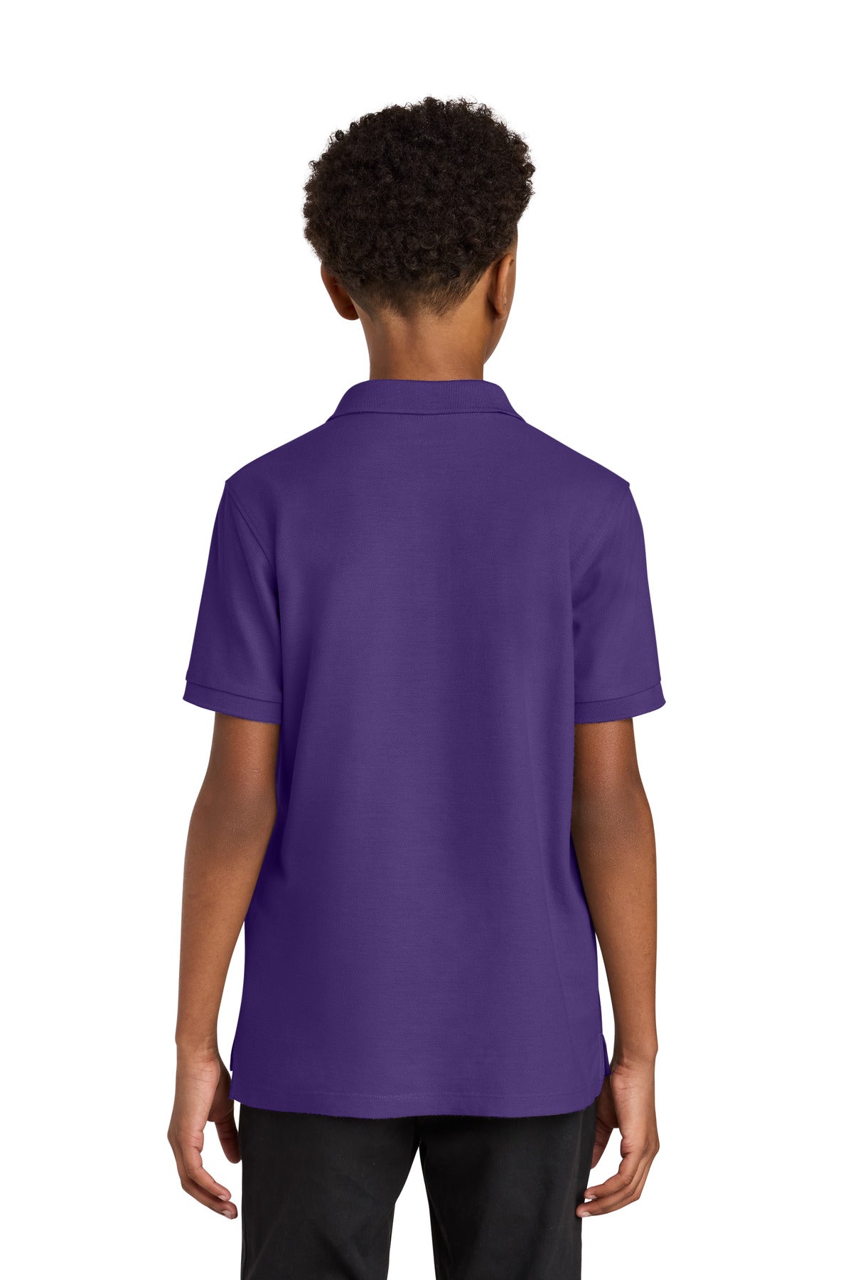 Port Authority Youth Wearever Signature Pique Polo - Prism Purple