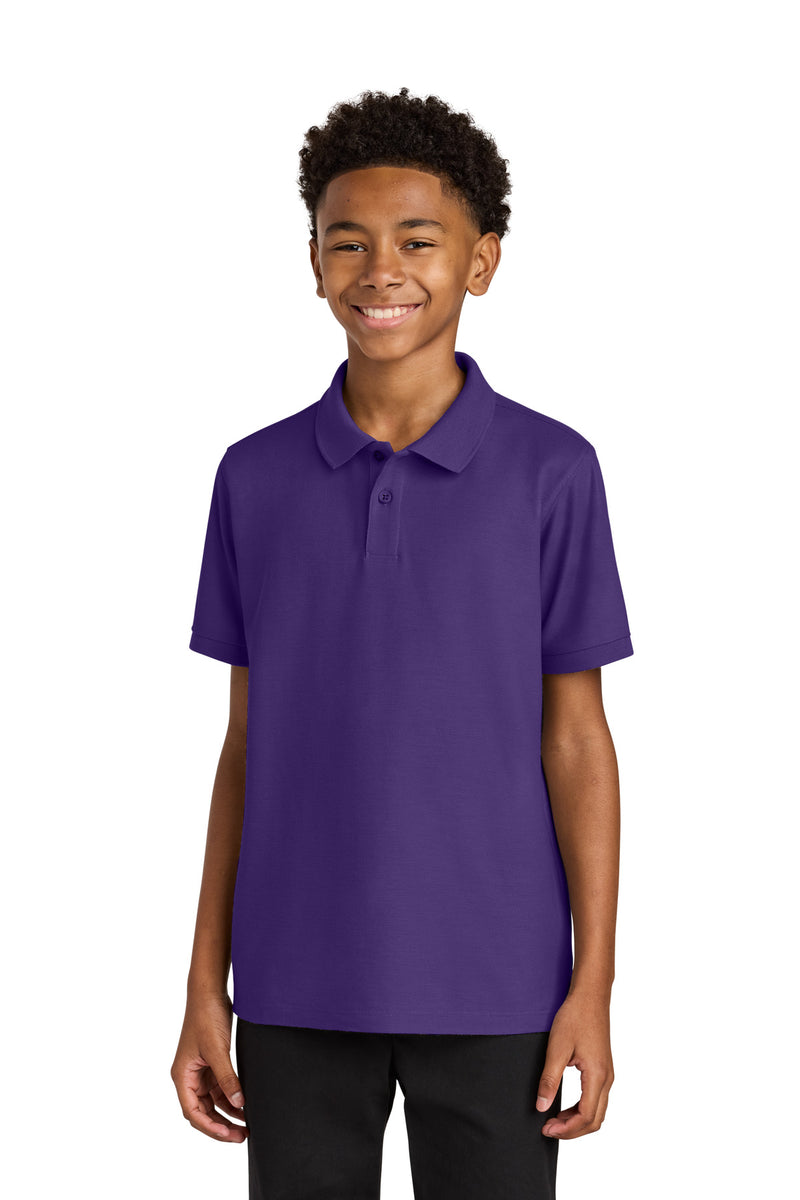 Port Authority Youth Wearever Signature Pique Polo - Prism Purple
