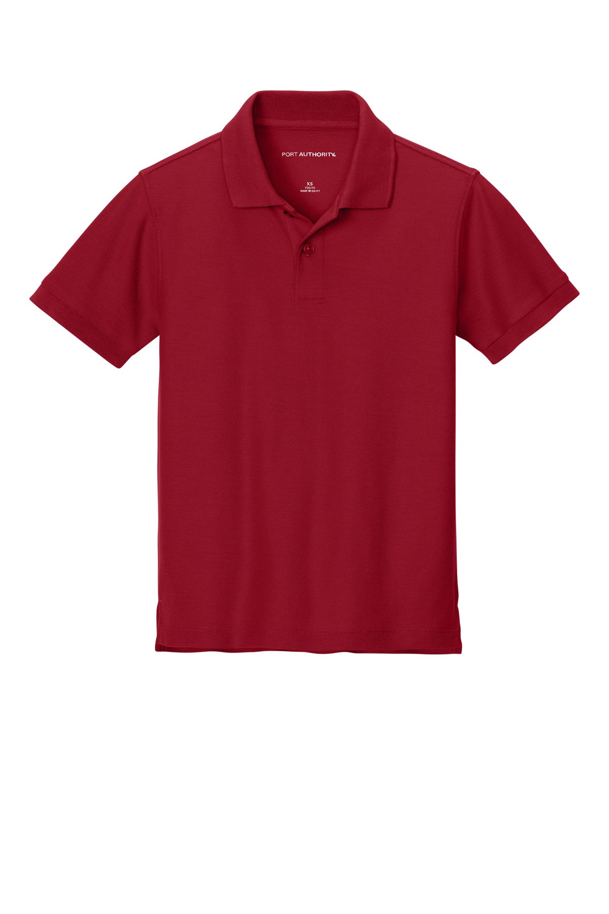 Port Authority Youth Wearever Signature Pique Polo - Rich Red