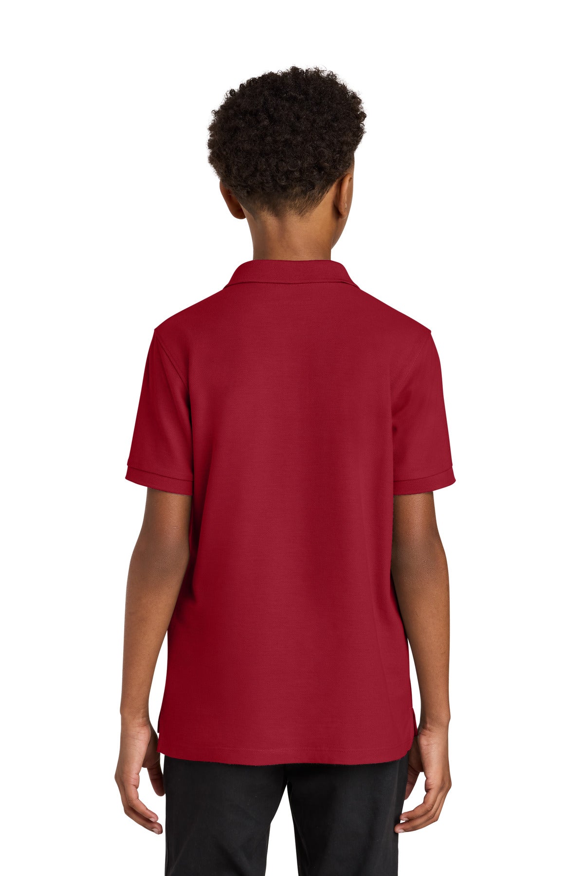 Port Authority Youth Wearever Signature Pique Polo - Rich Red