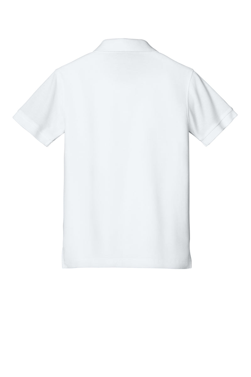 Port Authority Youth Wearever Signature Pique Polo - White