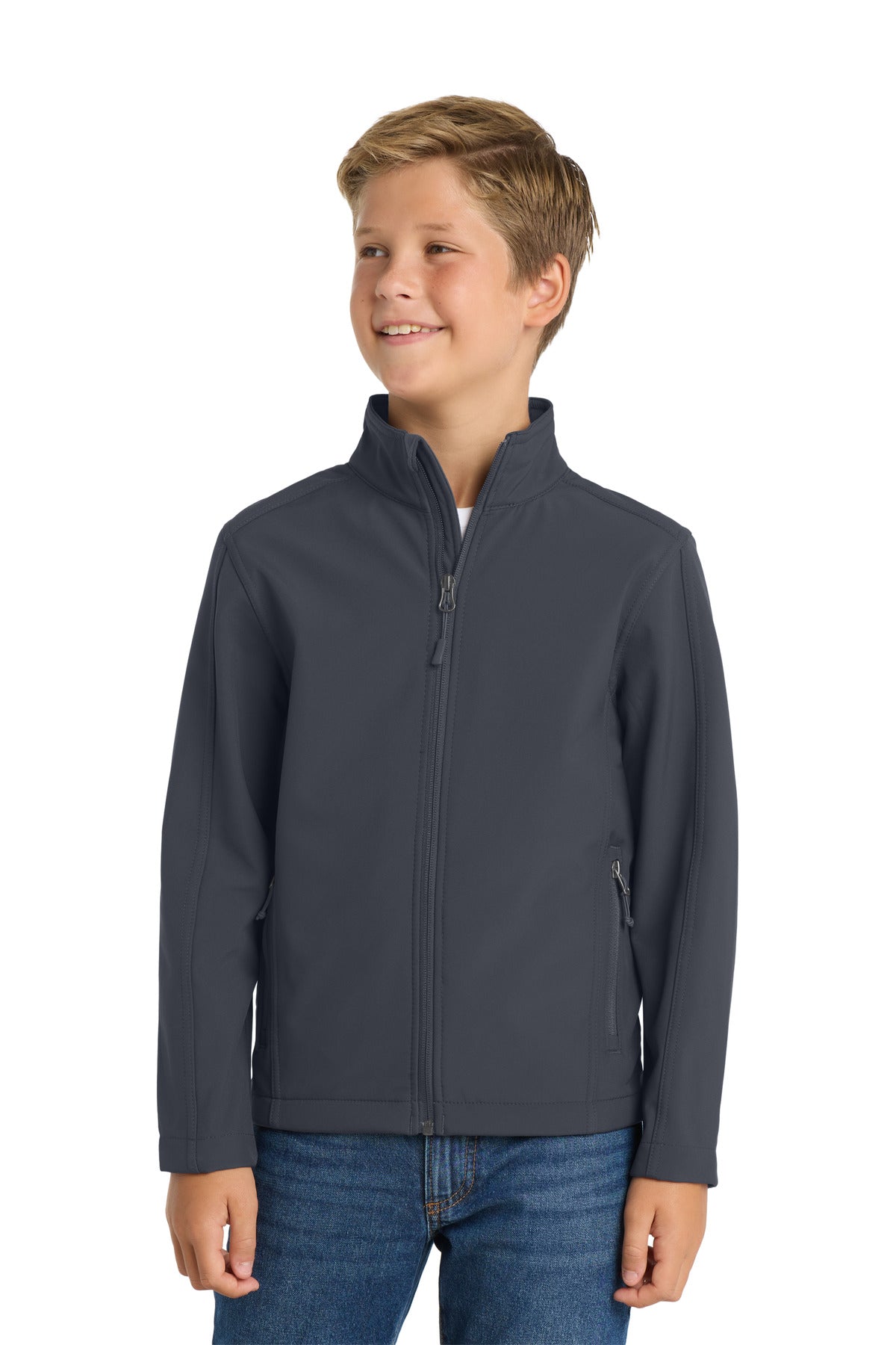 Port Authority Youth Core Soft Shell Jacket - Battleship Grey