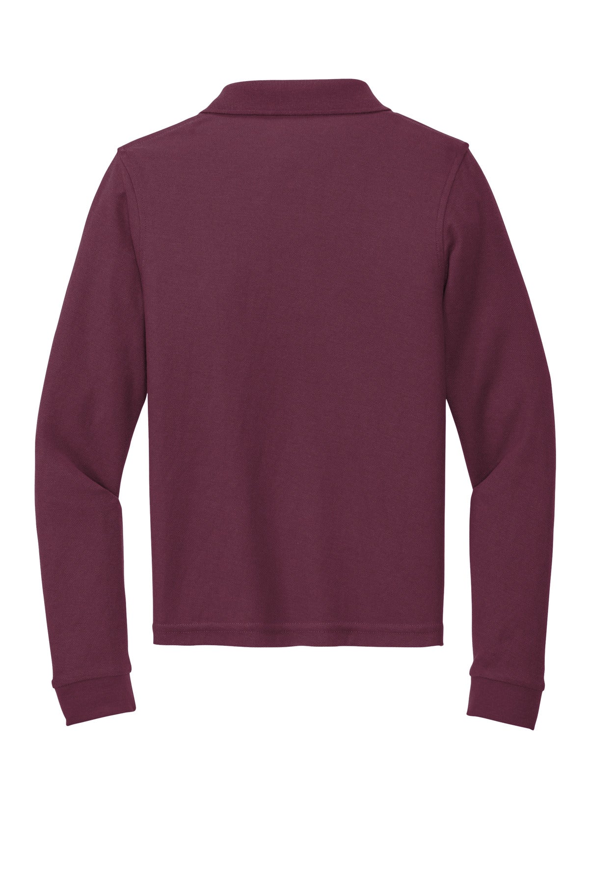 Port Authority Youth Long Sleeve Silk Touch Polo - Burgundy