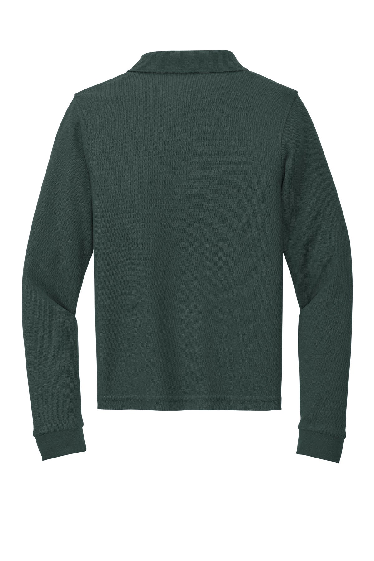 Port Authority Youth Long Sleeve Silk Touch Polo - Dark Green