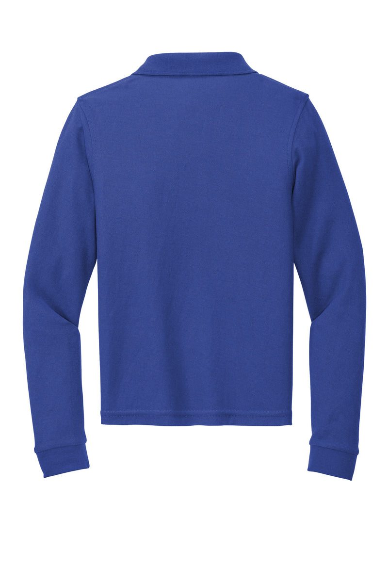 Port Authority Youth Long Sleeve Silk Touch Polo - Royal