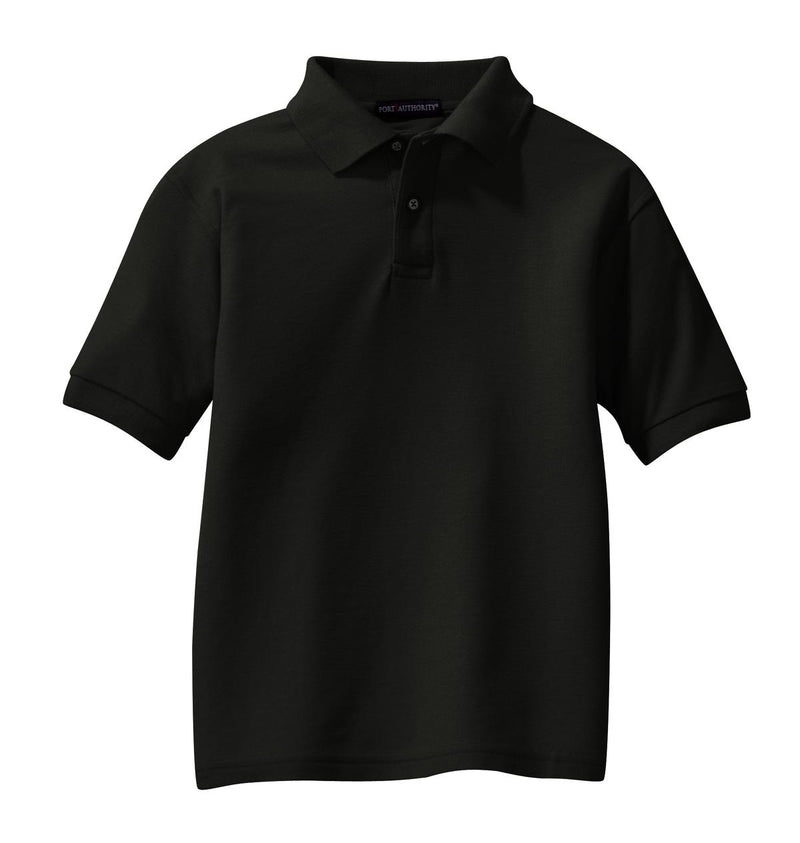 Port Authority Youth Silk Touch Polo - Black