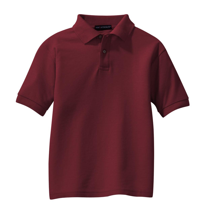 Port Authority Youth Silk Touch Polo - Burgundy