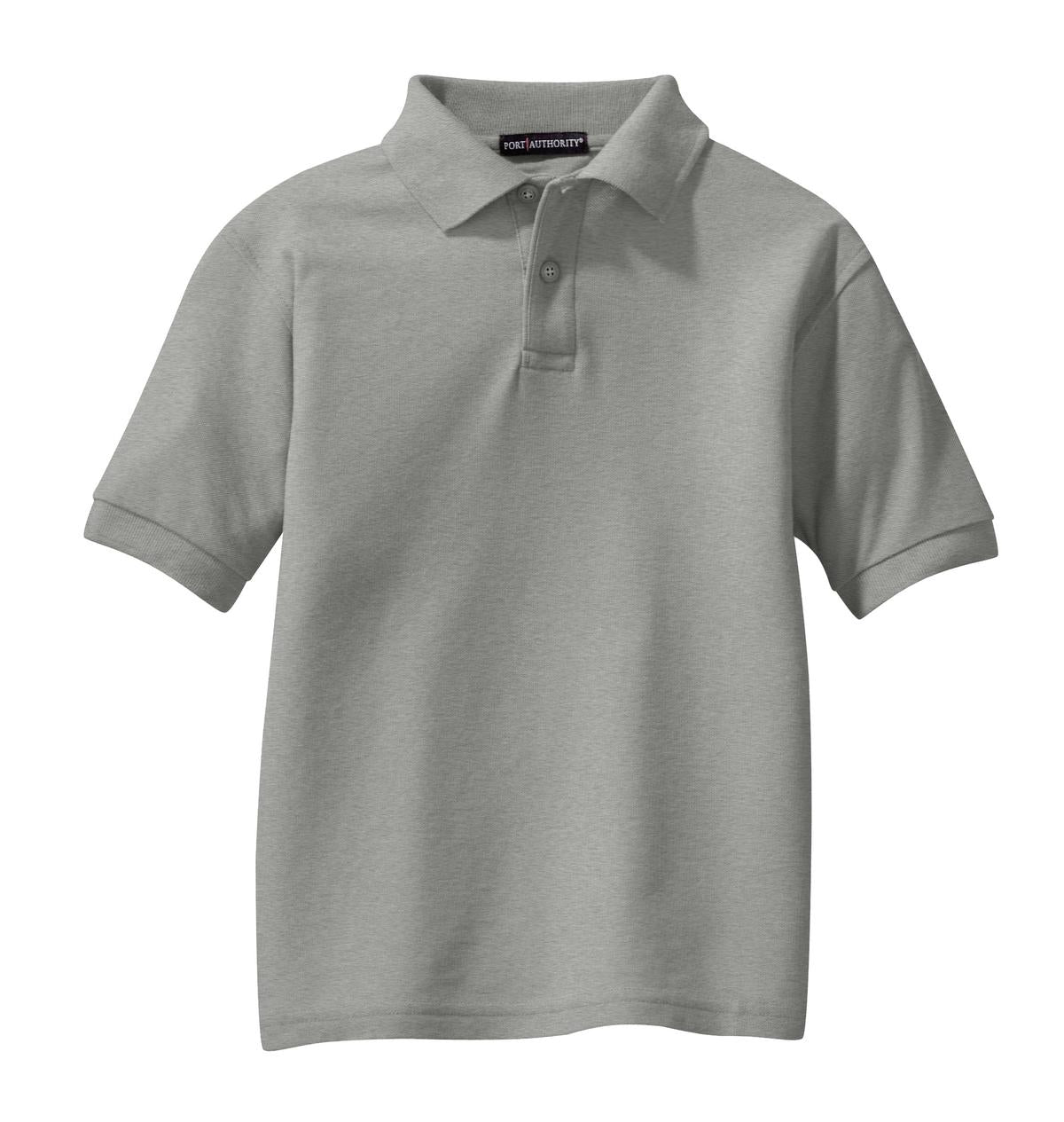 Port Authority Youth Silk Touch Polo - Cool Grey
